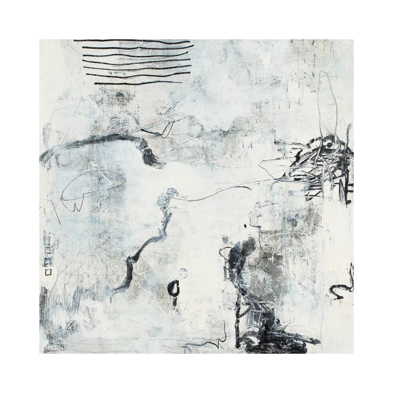 Grigio by Ulyana Stebelska - Wrapped Canvas Painting, 30.48cm H x 30.48cm W
