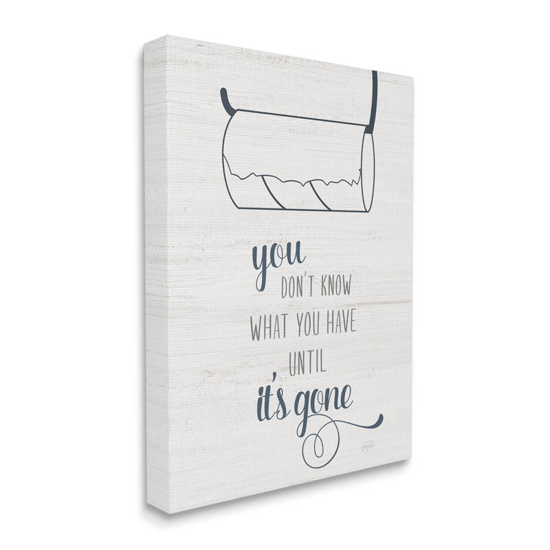 Art mural sur toile Till It's Gone Bathroom par Natalie Carpentieri, H 20 po x l 16 po x P 1,5 po