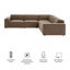 Canapé modulaire rembourré en forme de L 5 pièces Restore-380685696