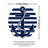 Navy Anchor Stripe Bathroom Rug Kit 3 Pack