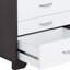 White & Black Accent Table With 3 Drawers, 40Lbs Weight Capacity On Top, Wood Construction Modern Rectangular Nightstand In Black, 3 Cabinet, And Pb