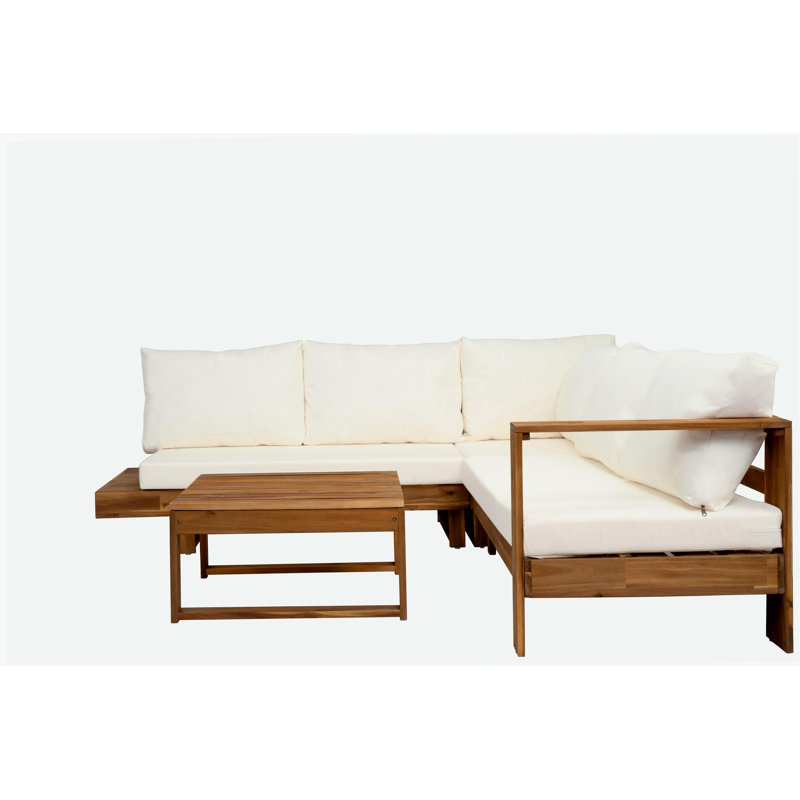 Ensemble de canapé modulaire d'extérieur 4 pièces