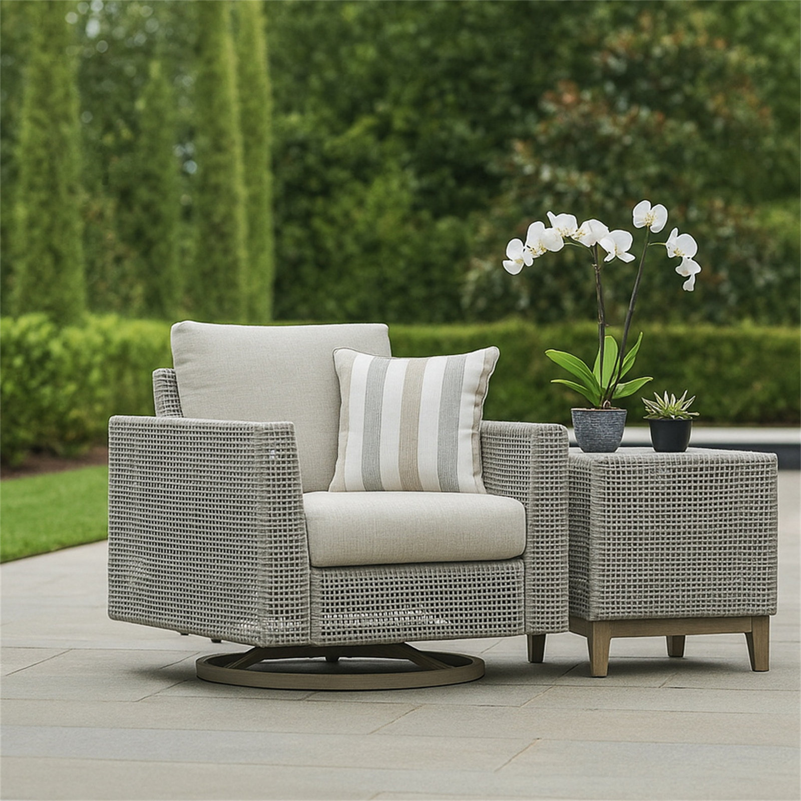Avoree Swivel Outdoor Lounge Chair