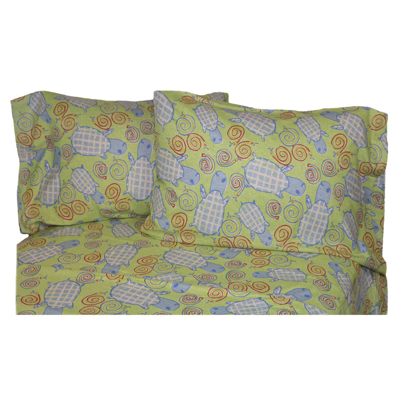 Flannel Standard Animal Print Sheet Set