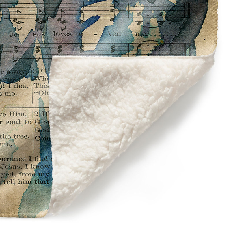 Couverture de sherpa doux calling lv anges, l 51 po x L 60 po