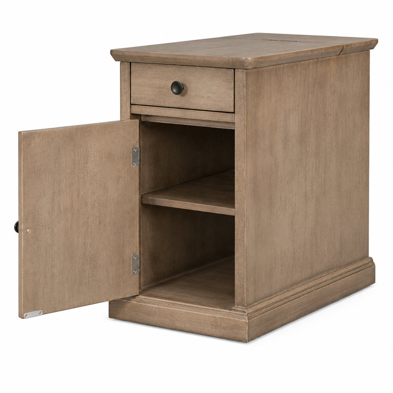 Antwin 13.99'' W Solid Wood Nightstand, Antique Brown