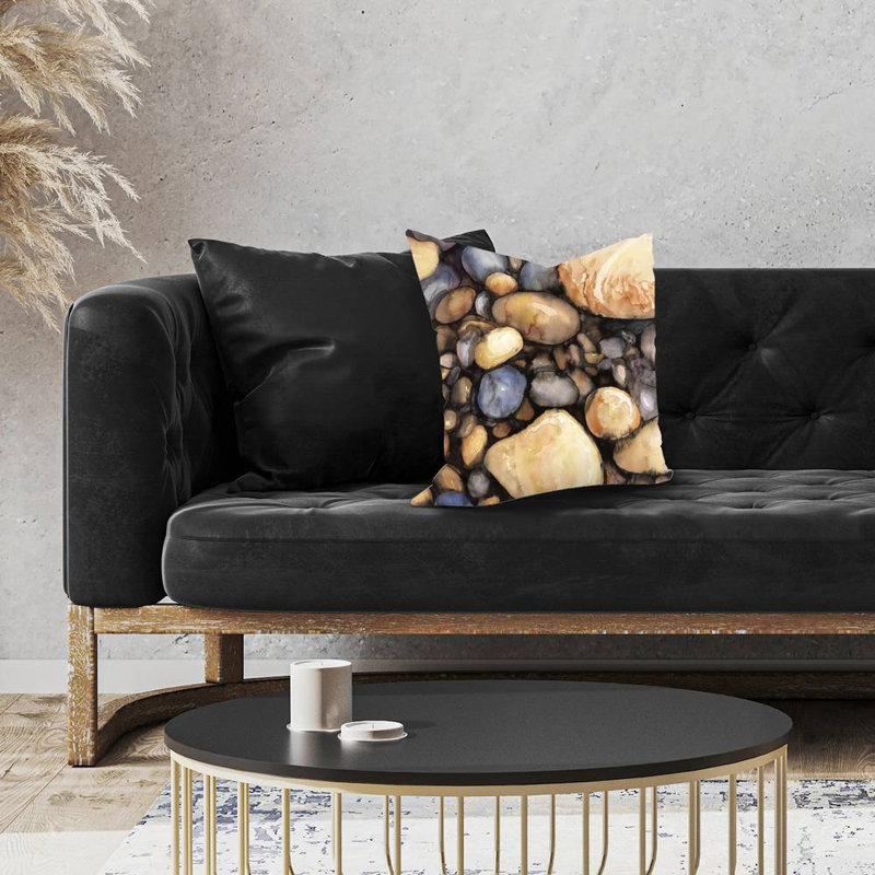 Small pebbles - 18"x18" Throw pillow cover - Poly twill - Print on demand