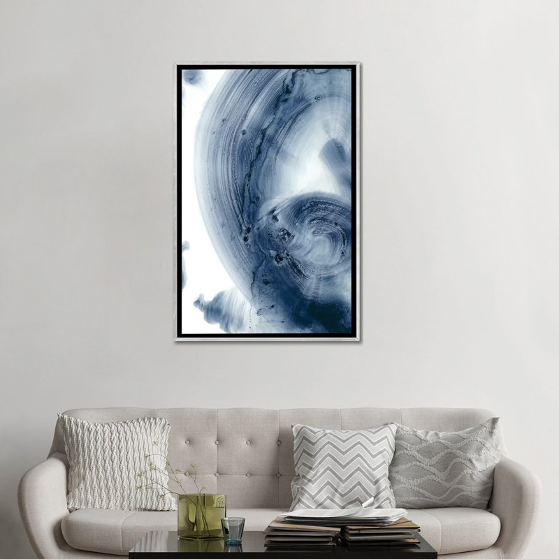 " Quasars II " by Ethan Harper, 48" H x 32" W x 1.5" D, Silver Framed, No Mat
