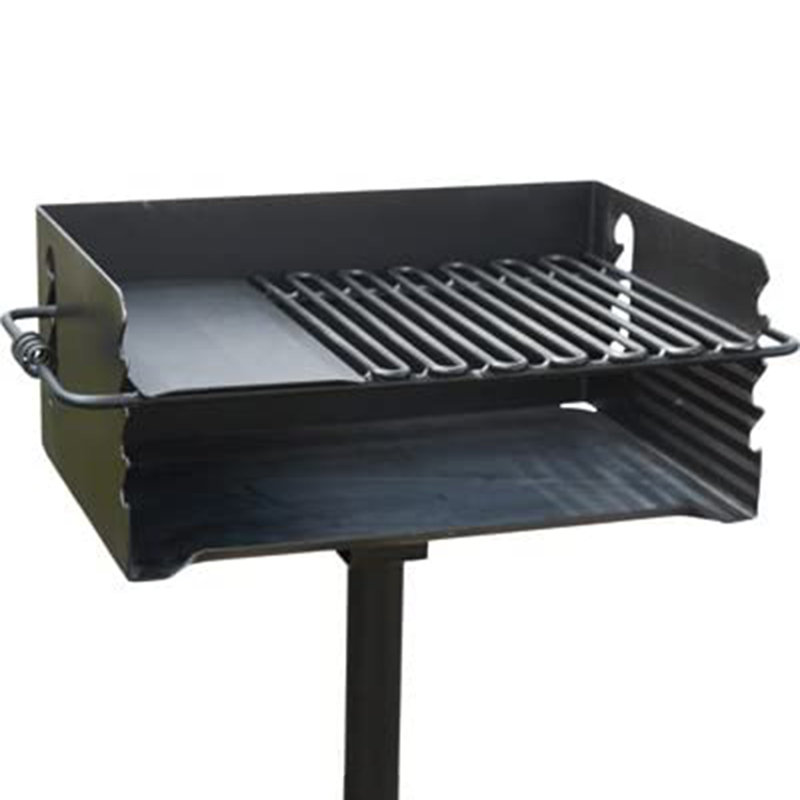 Pilot Rock 16.12 in. W Portable Grill / Smoker Combo Charcoal Grill Gas & Charcoal Combo Grill