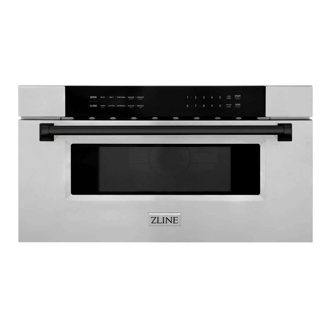 ZLINE Autograph Edition 30 in. 1.2 cu. ft. Built-In Microwave Drawer in Stainless Steel ZLINE Accent