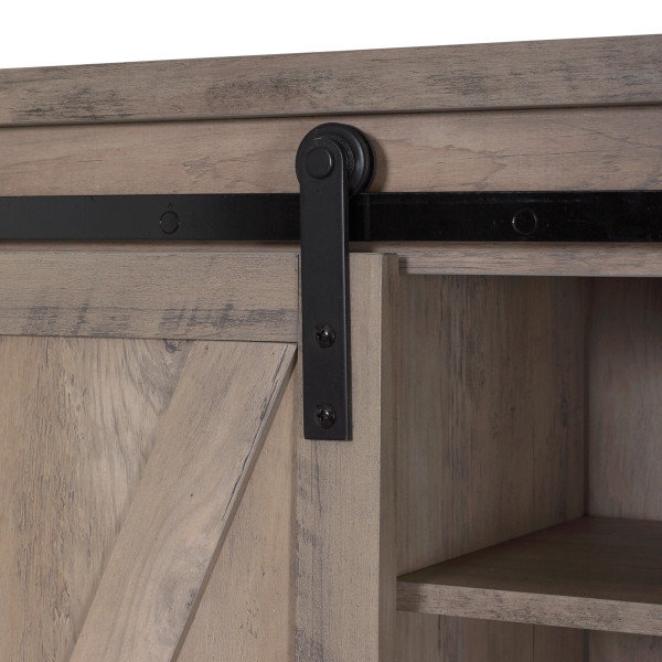 Over-the-Toilet Spacesaver Bathroom Storage with Sliding Barn Door