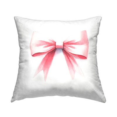 Coussin décoratif à arc rose doux délavé par Amanda Greenwood