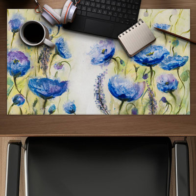Blue garden - 14.00"x24.25" Desk mat