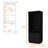 Black Bar Cabinet With Glassware Rack And Functional Storage Compartments Wood Finish