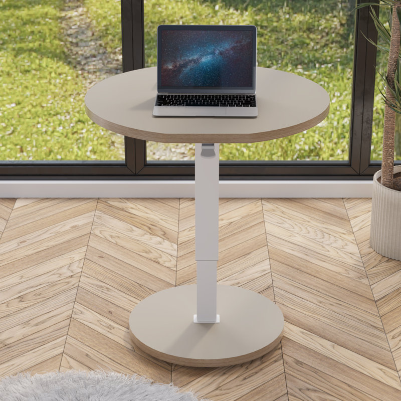 31.5" Pneumatic Round Adjustable Height Standing Desk