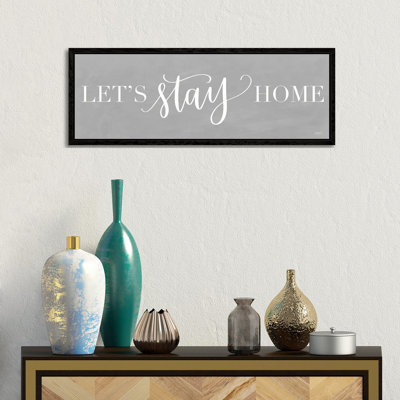 Let's Stay Home I 1 Piece Panoramic Wall Art on Canvas