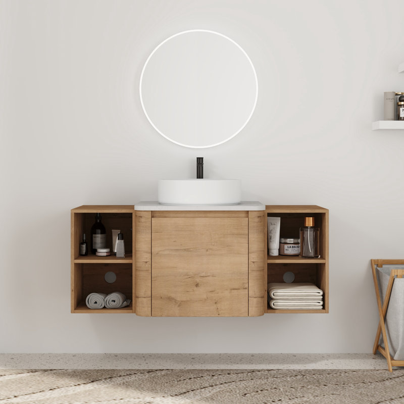 48'' Floating Single Bathroom Vanity with Ceramic Sink