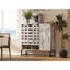 Console de bar rustique vintage de 113 cm avec portes et tiroir pour salon, cuisine - Meuble de rangement pour ustensiles de cuisine, étagères ouvertes pour chambre, blanc vieilli, grande durabilité