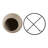 Round Terracotta Flower Pot Planter in Metal Stand for Indoor or Patio Outdoor - Decorative Garden Accent for Living Room Home Decor - Ivory & Black-116395559