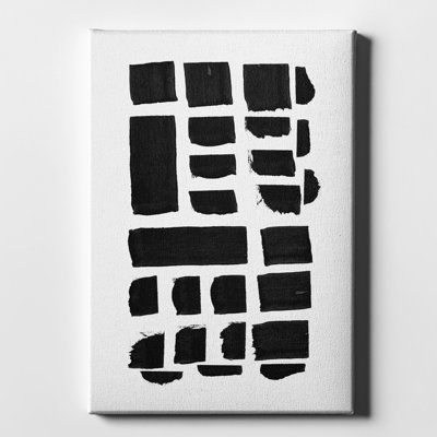 «Black and White Motif II» par Linda Woods, art mural sur toile