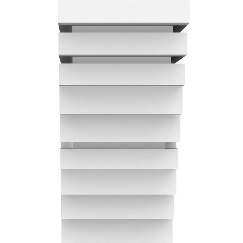 3 1/2"W x 7"D x 7"H Standard Landon Architectural Grade PVC Bracket, 7" H x 3.5" W x 7" D