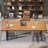 Brown+Black Rectangular Solid Wood+Iron desks-107293672