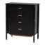Ensemble de chambre à coucher noire 4 pièces Baxton Studio Gineva-1192131520