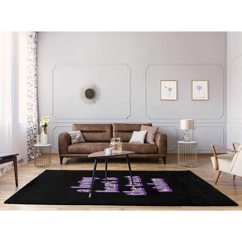 Tapis en poly-tableau noir style "love quoted", Rectangle 5 pi x 7 pi