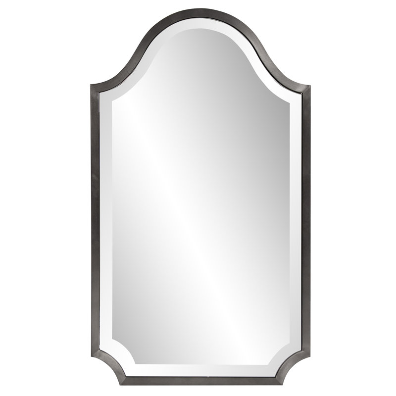 Stainless Steel Arch Mirror, Brushed Silver, 27" x 16"