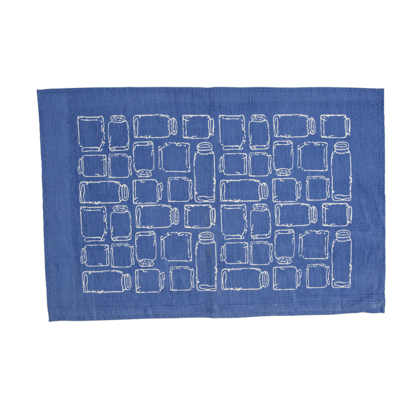 Serviette de thé pots, Bleu