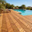 Dalles de terrasse emboîtables en acacia 12 po x 12 po (30 pièces), sans outil