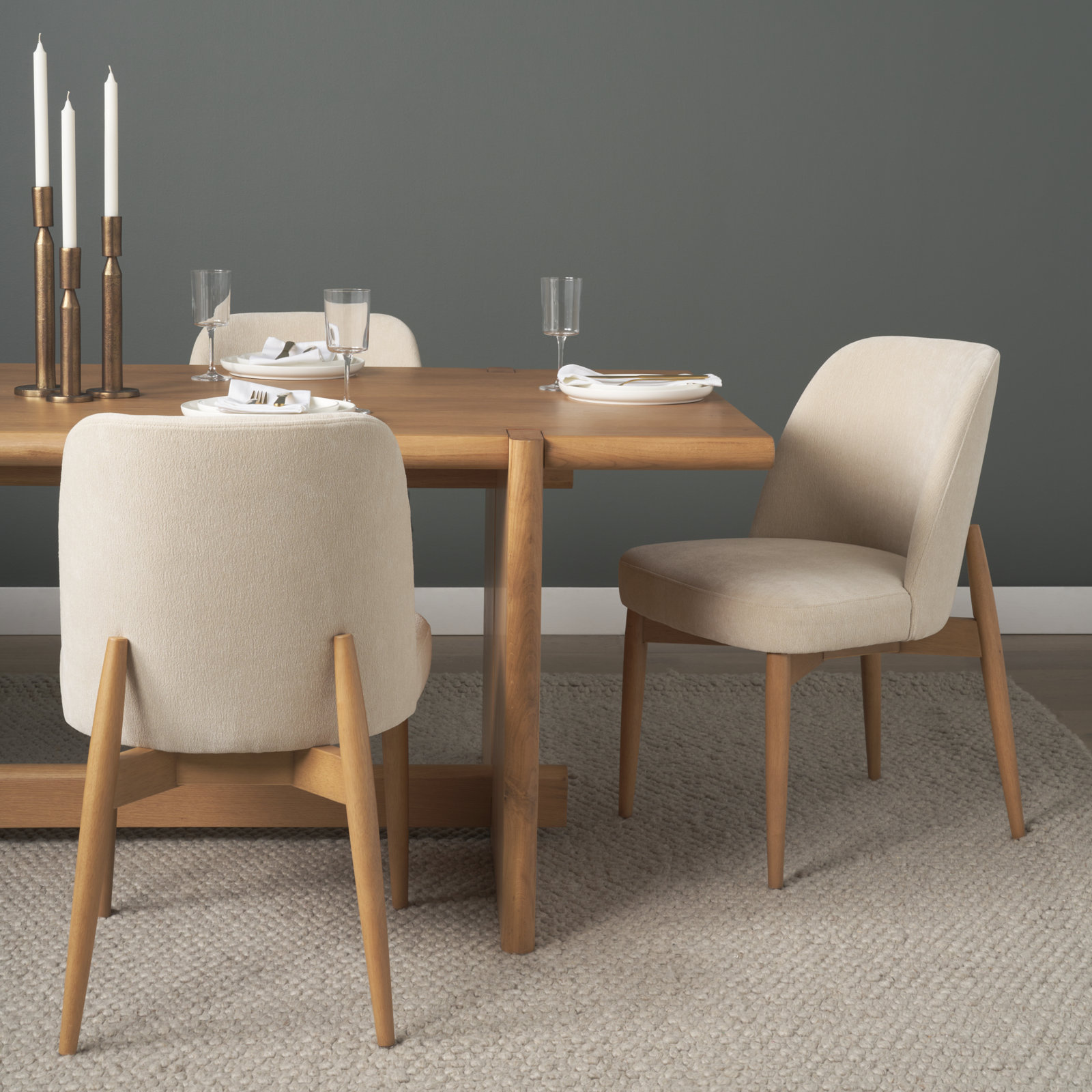 Bacco Dining Chair, Beige/Natural