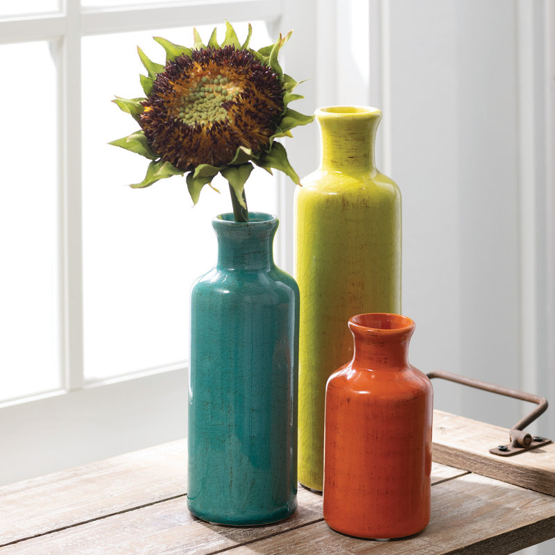 Vase de table Baer, Bleu / Vert / Orange