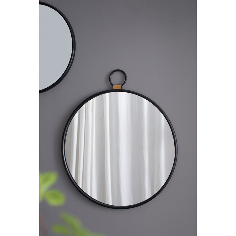 Miroir mural 24 po x 27 po avec cadre noir