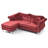 Hollywood Velvet L-Shaped Sectional Reversible-50945403