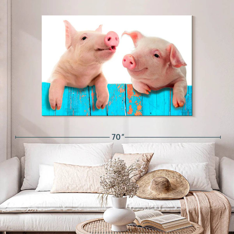 Fence Pigs, 34" H x 51" W