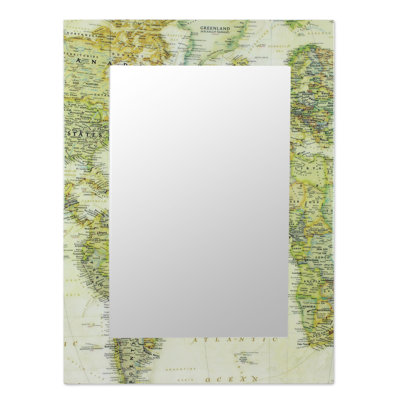 Miroir mural découpage globetrotter Miabella