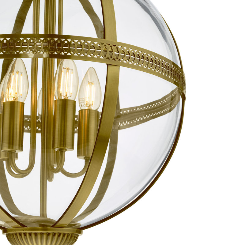Silber 1 - Light Bulb Pendant, Antique Brass, 5