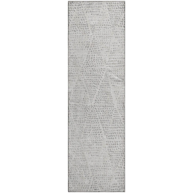 Premium Machine Washable Cerrito AMF591 Silver Rug