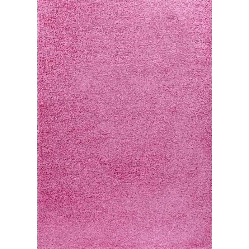 Esterly Pink Shaggy Rug, Rectangle 60 x 110cm
