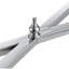 Console de style Tudor - Plateau en verre transparent avec structure en chrome