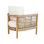Fauteuil club d'extérieur en bois d'acacia avec coussins Harrill-1949480785