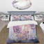 Ensemble de housse de couette à motif abstrait - Mystic Blooms II - Mauve-110397910