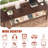 70.9” Long Solid Wood Desk With Drawers - Mid Century Modern Office Desks, Executive Computer Desk For Two People, 2 Person Desk|gaming Writing Study Table For 2 Monitors-dark Walnut