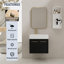 Meuble-lavabo mural avec lavabo et support de rangement, bassin gauche en résine à bords épais, ensemble KD-276469764