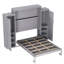 Queen Size Bed - Multifunctional Grey Foldable Platform Bedframe With 2 Wardrobe Storage, Ideal For Bedroom And Guest, Wood Storage Feature Design Arrangement In Shelf, Layout-349706031-349706017