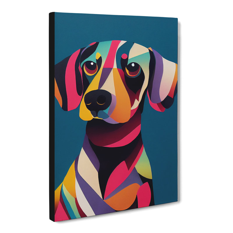 Dachshund Mixed Media - Wrapped Canvas, 50cm H x 35cm W x 3cm D