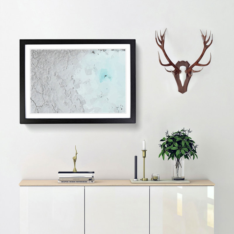 With Your Memories in Abstract - Picture Frame Painting Print, 60cm H x 91cm W x 2cm D, Black