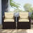 Arroya Wicker Outdoor Club Chair Patio 2 Person Seating Group-448061062-426223955