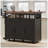 Farmhouse Kitchen Island with Beaded Drape, Power Outlets, and Rolling Wheels, Ample Storage and Drop Leaf Design for Versatile Use-1009305733